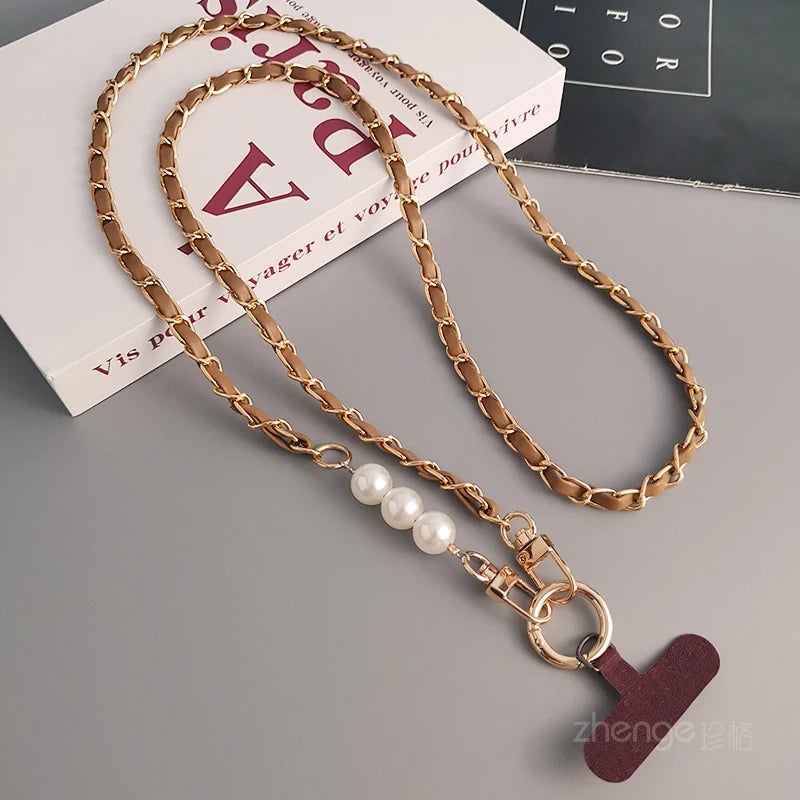 Anti-Theft Phone Leather Lanyard
