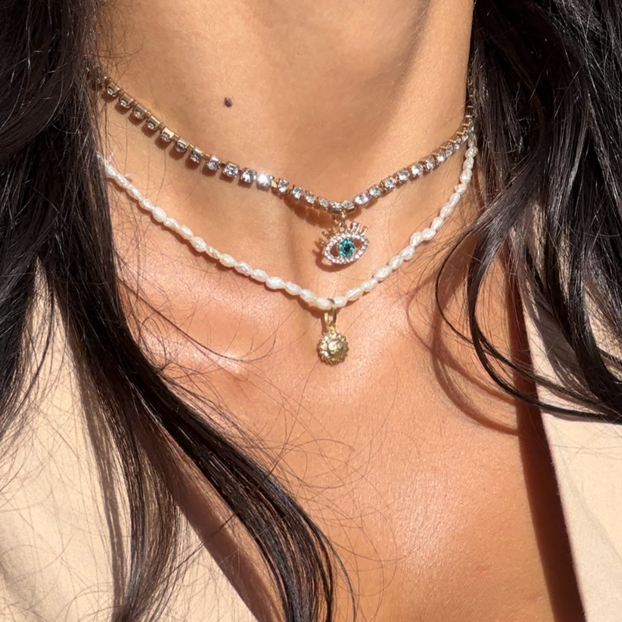 Evil Eye Diamante Choker