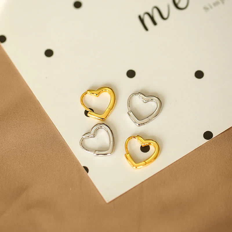 Heart Hoops Earrings