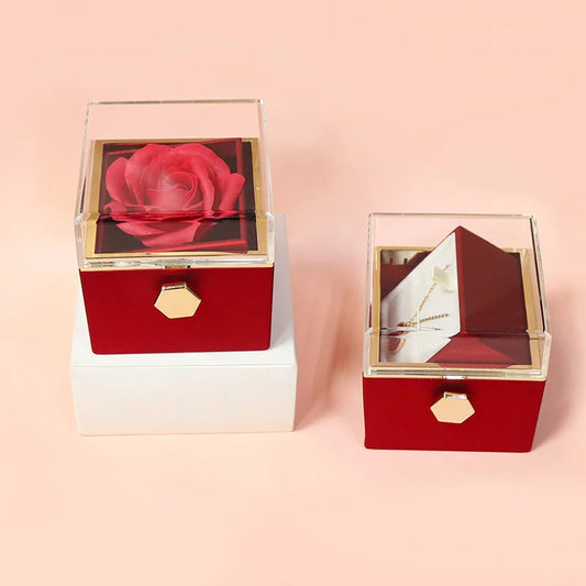 Rotation Rose Jewelry Gift Box