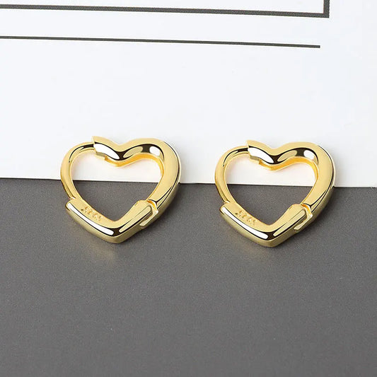 Heart Hoops Earrings